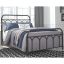 Nashburg Full Size Black Metal Frame Bed with Headboard