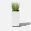 Veradek Block 13.5'' White Galvanized Steel Pedestal Planter