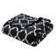 Black and White Ogee Plush Oversized Throw Blanket