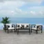 Barcelona Coastal Chic 4-Person Outdoor Seating Set in Beige & Black