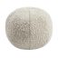 Beige Bouclé Round Plush Decorative Pillow, 9-inch