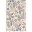 Jardin Blue and Pink Floral Wool 5' x 8' Area Rug