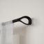 Matte Black Adjustable Loop Curtain Rod 42-120 Inch