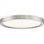 Sleek 11" Brushed Nickel LED Flush Mount with White Acrylic Shade