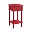 Cranberry Red French Country Khloe Accent Table with Storage