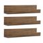 Rustic Brown Wooden Floating Wall Shelf Set, 10.1" x 23.3"