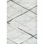 Reversible Rectangular Gray Synthetic 6'7"x9' Easy-Care Rug