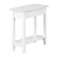 Heritage White Flip Top End Table with Built-In Charging Station