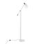 Marcel Chic Pearl Silver 73" Marble & Nickel Floor Lamp with Frosted Glass