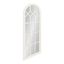 Gilcrest Arch White Wood Windowpane Mirror, 18x47