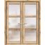 Lucia Oak 36 x 96 Inch French Double Doors with Frosted Glass