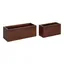 Walnut Brown Mid-Century Wall-Mounted Pocket Organizer, Set of 2