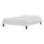 Light Gray Velvet Upholstered Queen Platform Bed Frame