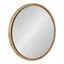 Evans 30" Natural Poplar Wood Framed Round Wall Mirror