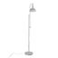 Emery Adjustable Height White Metal Industrial Floor Lamp