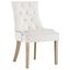 Ivory Velvet Tufted Parsons Dining Chair with Light Wood Legs