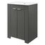 Maybelle 24" Gray White Melamine Bathroom Vanity with Ceramic Sink