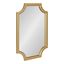 Scalloped Edge 23x33 Gold Finish Wooden Wall Mirror