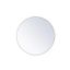 Elegant White Round Metal Frame Mirror 42 Inch