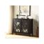 Black Wood and Glass Console Table with Storage