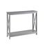 Gray Oxford 40" Wood Console Table with Storage Shelf