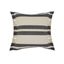 Gray and White 20" Square Striped Fringe Throw Pillow