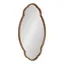 Magritte Scalloped Oval Gold Vanity Wall Mirror, 33x22 in