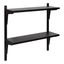 Meridien Black Poplar Wood 28'' Floating Wall Shelf