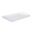 White Rubberwood Modern Serving Tray with Handles