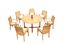 Teak 7-Piece Outdoor Dining Set with Round Table