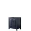 Daria 30" Dark Blue Single Bathroom Vanity with Matte Black Trim