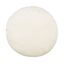 Contemporary 20" Cream Velvet Round Plush Pillow