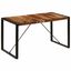 Retro Sheesham Wood Dining Table 55"x28" with Steel Legs