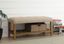 Beige & Oak Brown Contemporary Storage Bench 40" x 16" x 18"