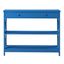 Modern Oxford Blue Console Table with Drawer and Shelves
