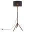 Natalie 61'' Black Walnut Tripod Floor Lamp with Oversized Drum Shade