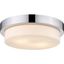 Transitional Chrome Finish LED Flush Mount with Opal Glass