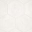 Allora Hexagon Matte White Porcelain Tile 8.5" x 10"