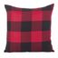 Buffalo Check Plaid Red Cotton 20" Square Throw Pillow