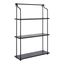 Walters 32'' Modern Black Wood and Metal 3-Tier Wall Shelf