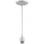 Mini Adjustable White Pendant Light with Brushed Nickel Accents