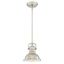 Boswell Vintage Industrial LED Mini Pendant in Brushed Nickel