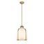 Rubbed Brass and Glass 13.5" Indoor/Outdoor LED Pendant Light