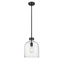 Matte Black and Glass 13" Indoor/Outdoor Pendant Light