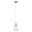 Riviera 5.75" Mini Pendant Light in Brushed Nickel with Clear Glass