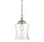 Savoy Elegance 1-Light Polished Nickel Mini Pendant with Clear Glass Shade