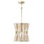 Bianca Bleached Natural Rope and Patinaed Brass 1-Light Pendant