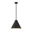 Eaton 18" Matte Black and Nickel Industrial Pendant Light