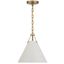 Vibrant Gold Xavier Pendant with White Steel Shade