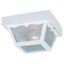 White Textured Glass Outdoor Ceiling Light Fixture